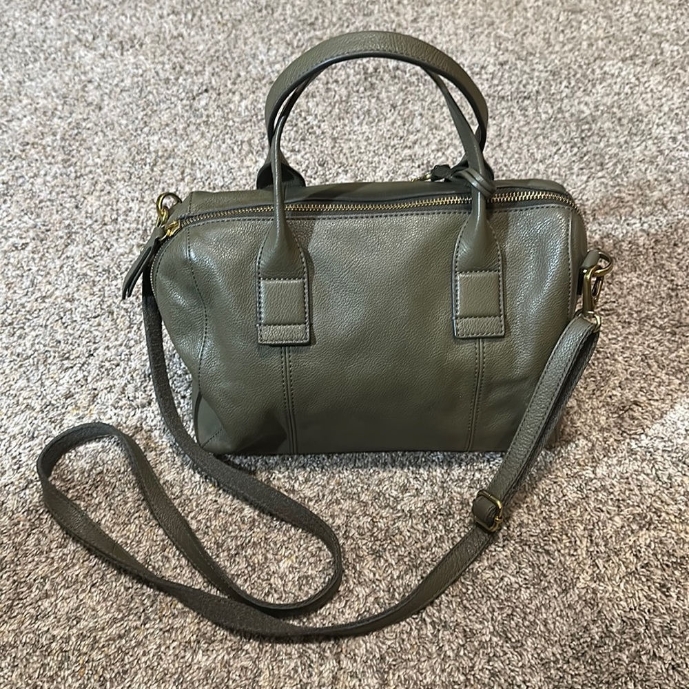 Green Leather Fossil Bag